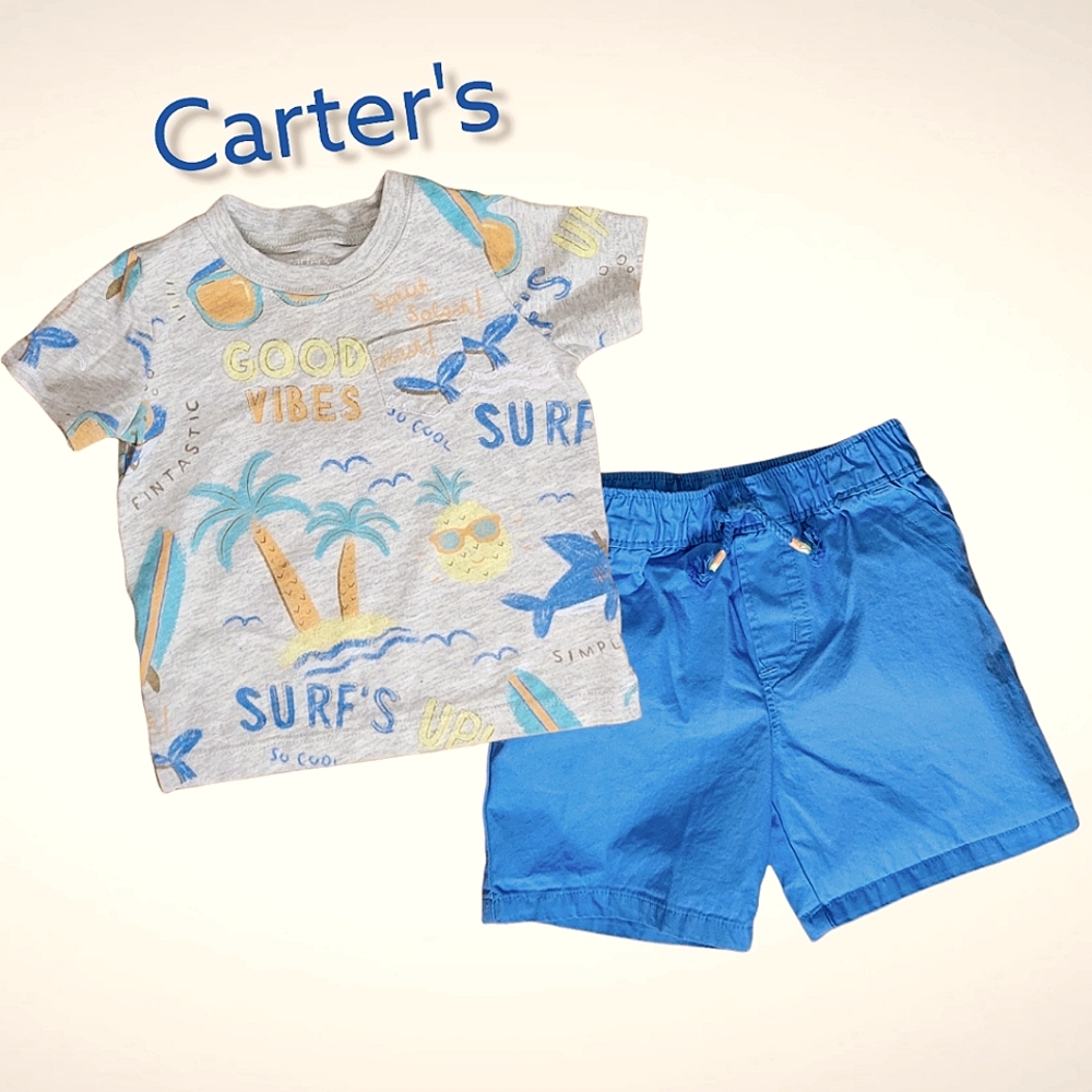 Carter's Short Sleeve Top & Shorts Matching Set Size 12M